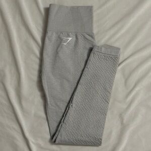Gymshark Light Gray Textured Leggings
